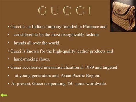 gucci company information|why gucci is known for.